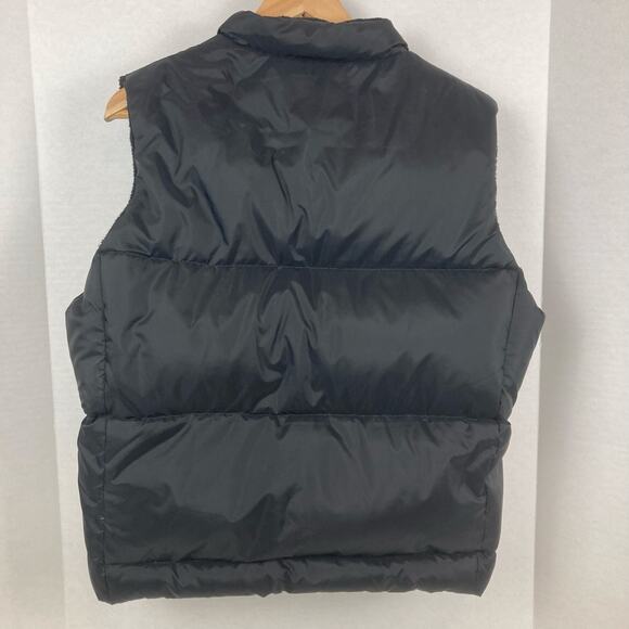 Glaciers Edge Puffer Vest Mens L Black Down Feathers Thick Loft Zip & Hook Loop - Picture 2 of 8